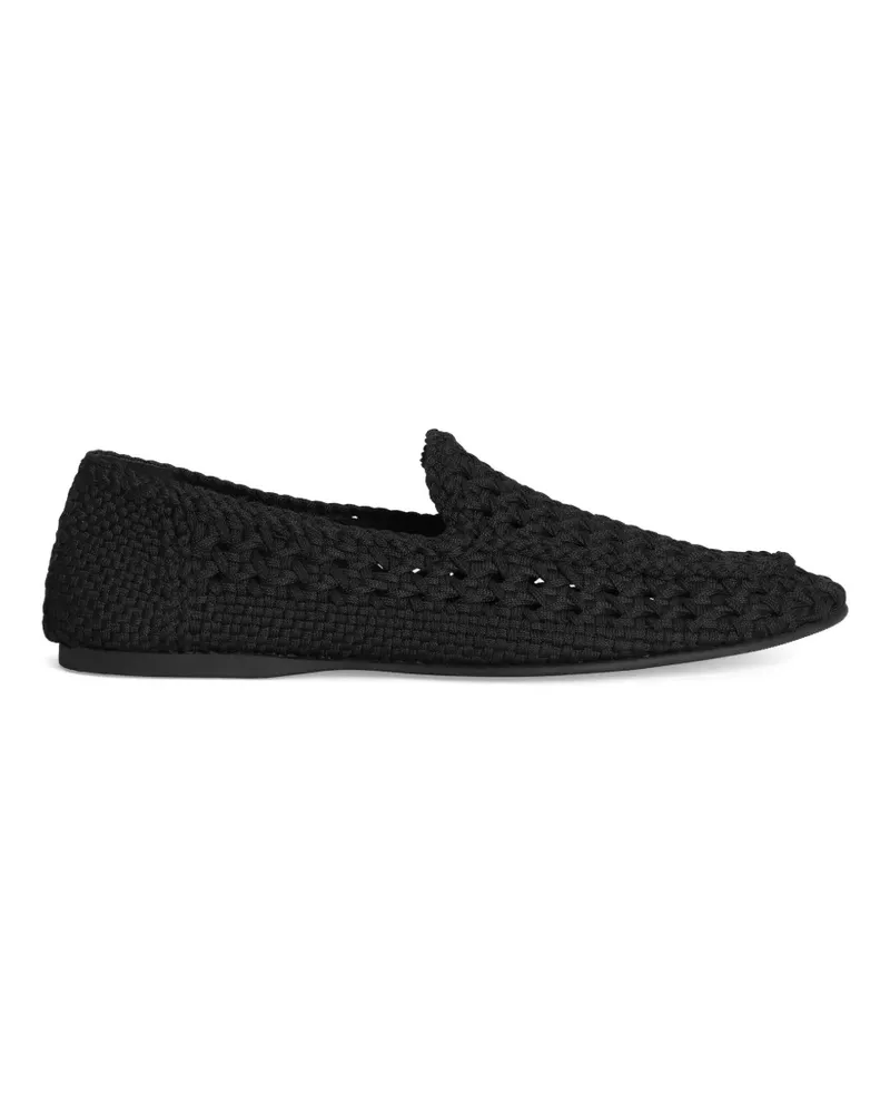 Dolce & Gabbana Slipper aus gewebtem Stoff - Schwarz Schwarz