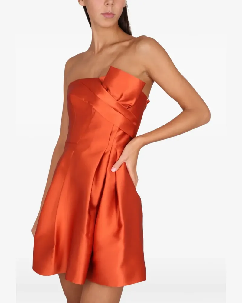 Alberta Ferretti strapless dress - Orange Orange