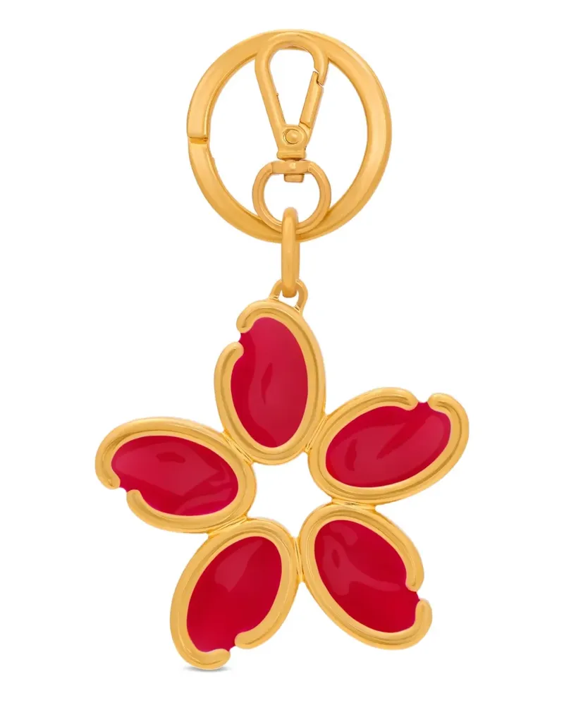 Oscar de la Renta O Flower charm keyring - Gold Gold