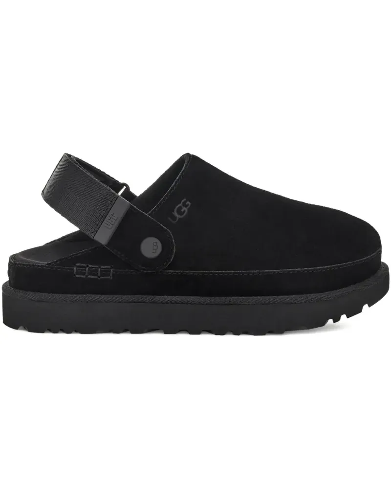 UGG strap-detail suede clogs - Schwarz Schwarz
