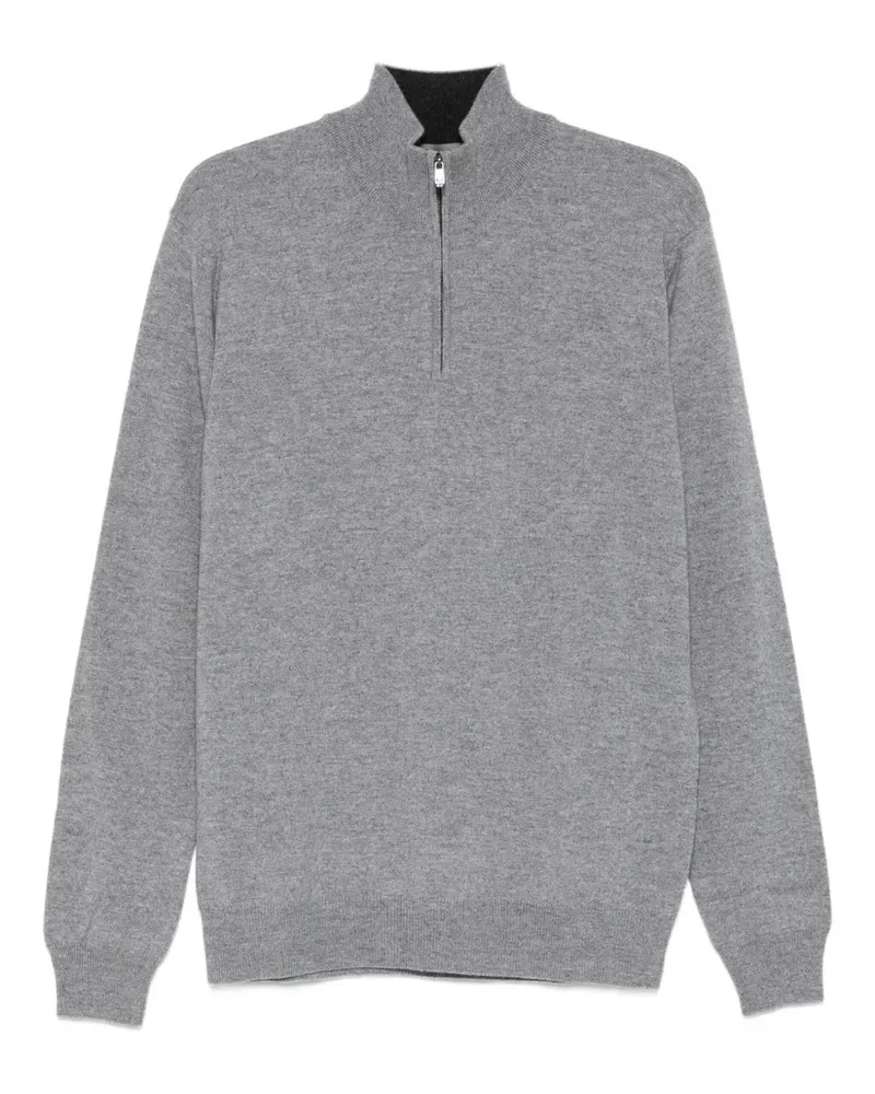 Corneliani zip-neck sweater - Grau Grau