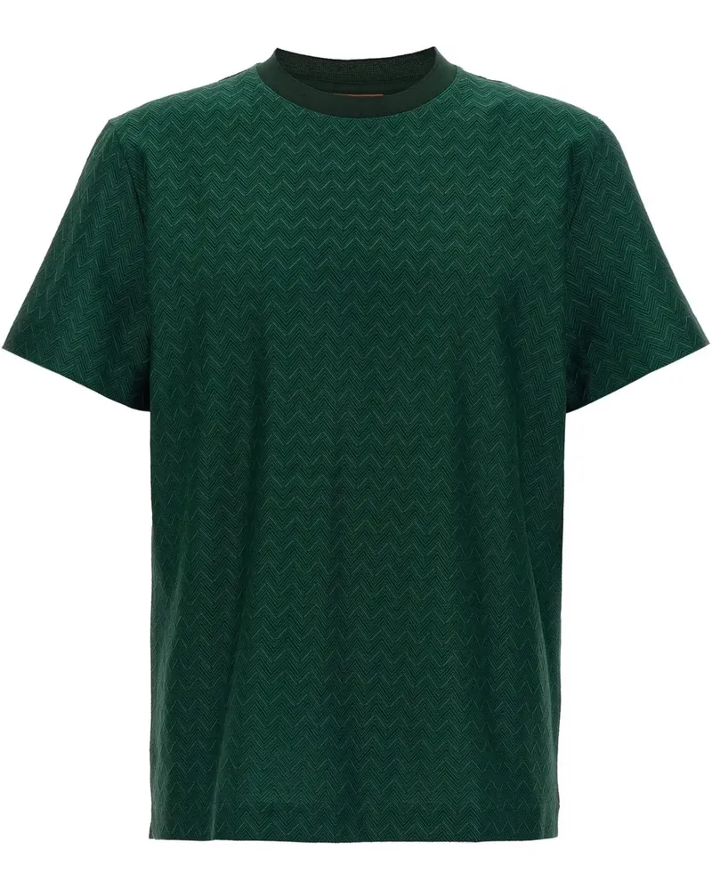 Missoni T-Shirt mit Zickzackmuster - Grün Grün