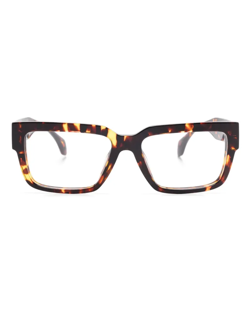 Versace Brille mit eckigem Gestell - Braun Braun