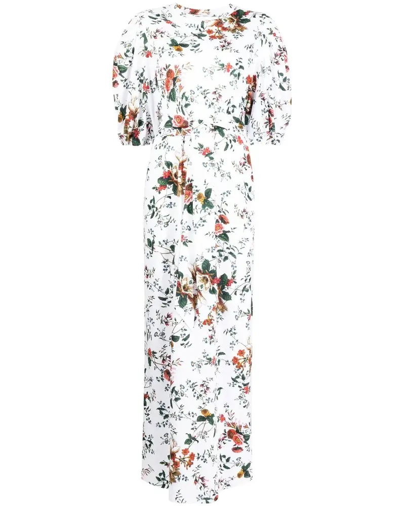 Erdem Hemdkleid mit Puffärmeln - Weiß Weiß