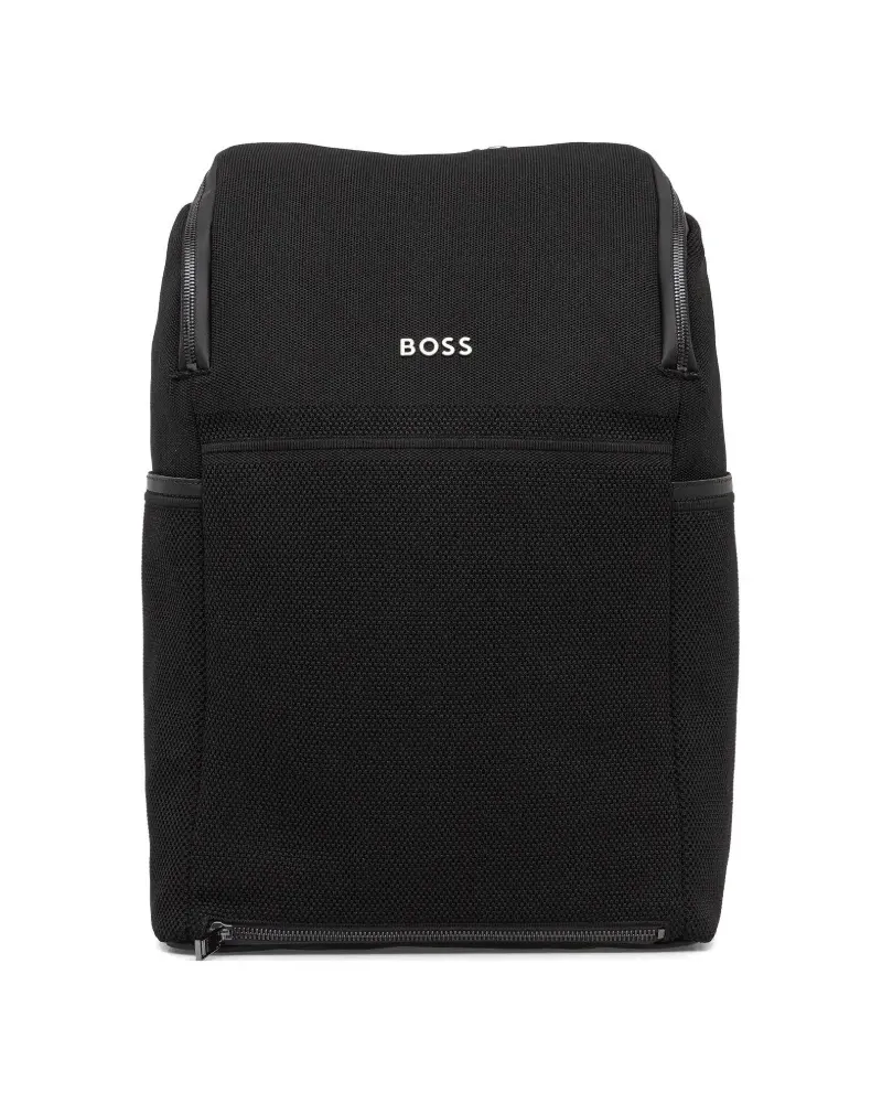 HUGO BOSS zip backpack - Schwarz Schwarz
