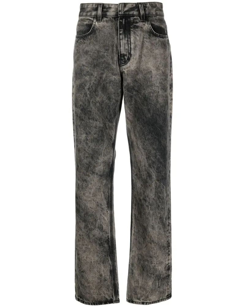 Givenchy Gerade Jeans mit Stone-Wash-Effekt Schwarz