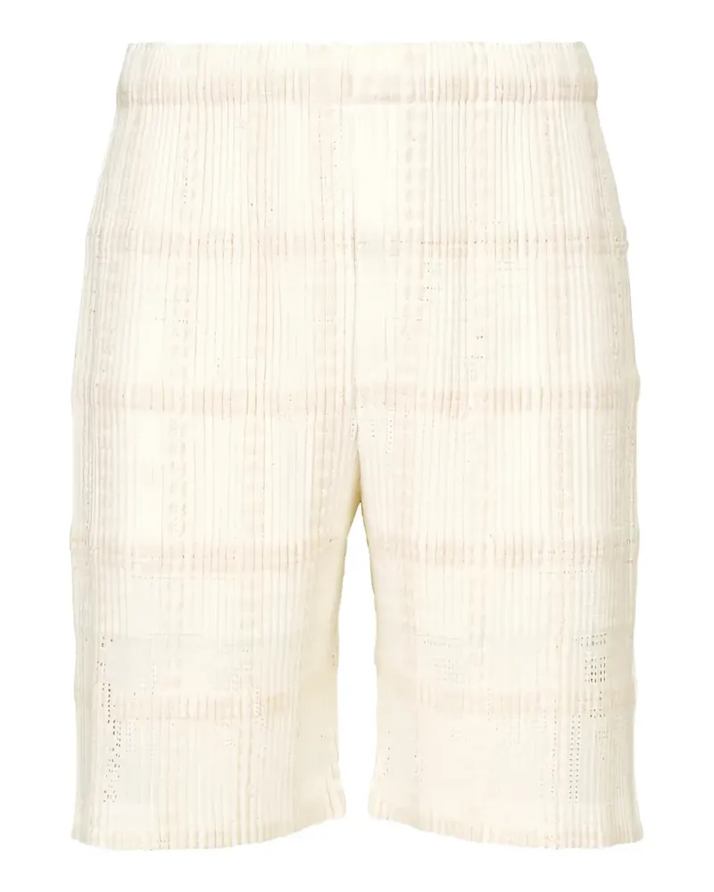 Issey Miyake Shorts mit Spitzengitter - Nude Nude
