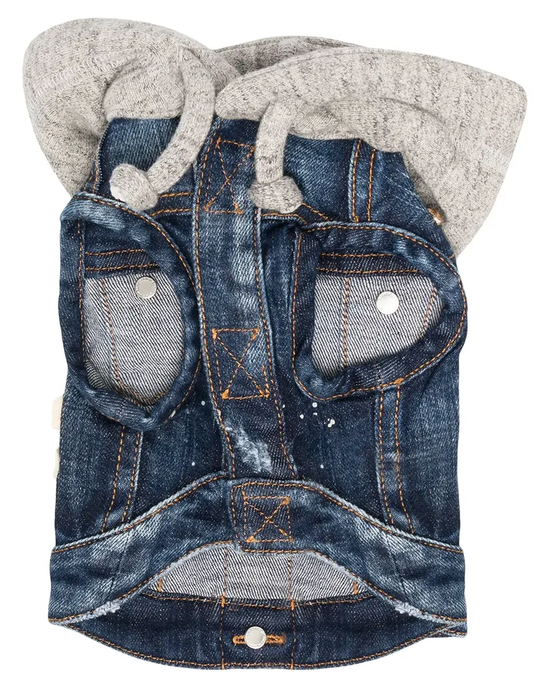 Dsquared2 Kapuzenjacke mit Jeans-Patch - Blau Blau