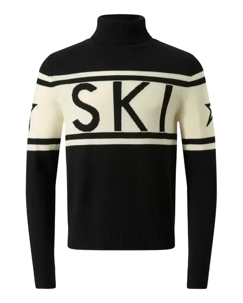 Perfect Moment Schild Pullover aus Merinowolle - Schwarz Schwarz