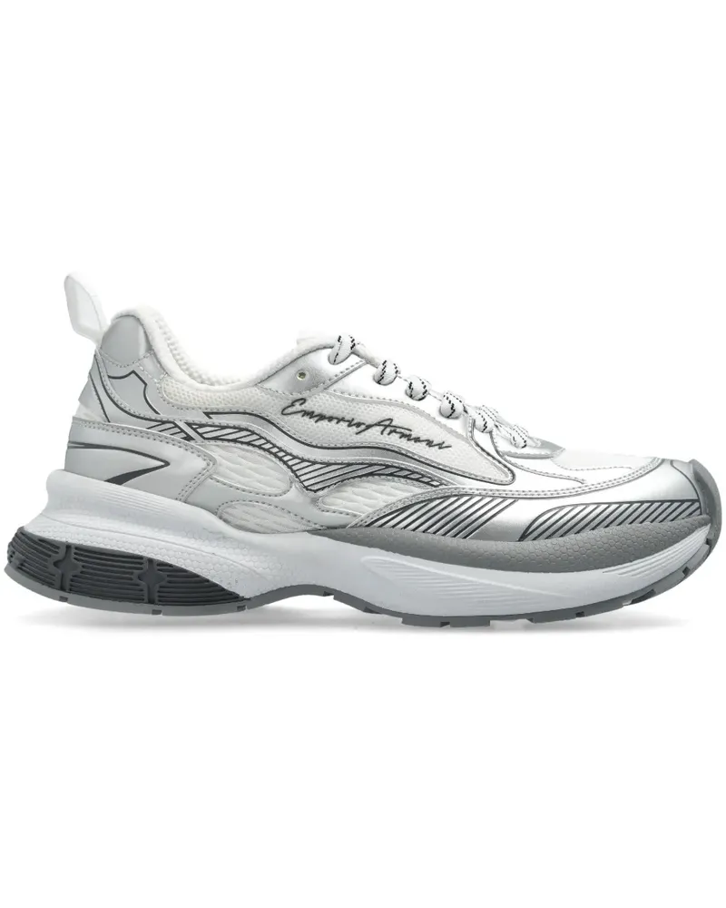 Emporio Armani Sneakers mit Logo-Prägung - Weiß Weiß