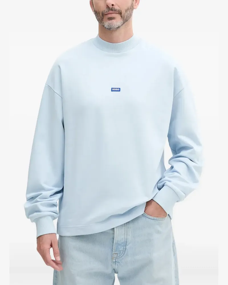 HUGO BOSS Sweatshirt mit Logo-Patch - Blau Blau
