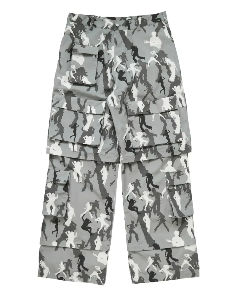 Spencer Badu camo cargo pants - Grau Grau
