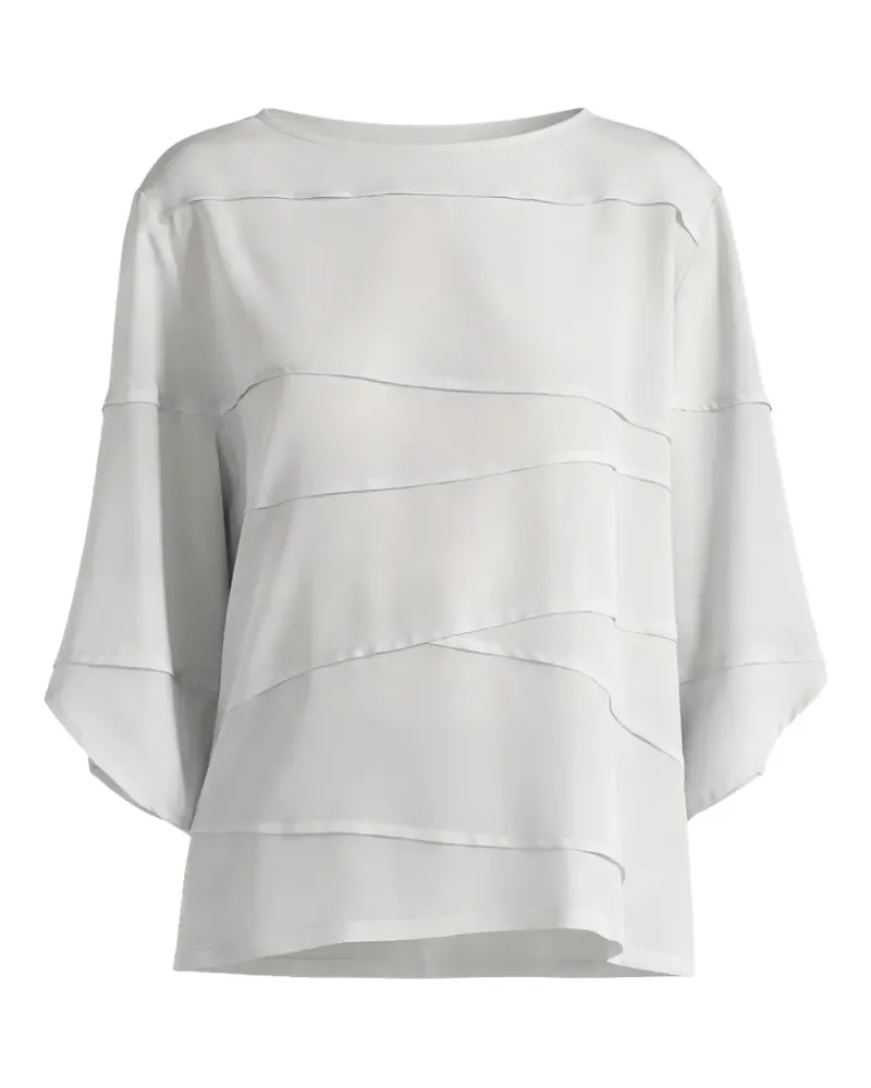 Liviana Conti Kurzärmelige Iris Bluse - Grau Grau