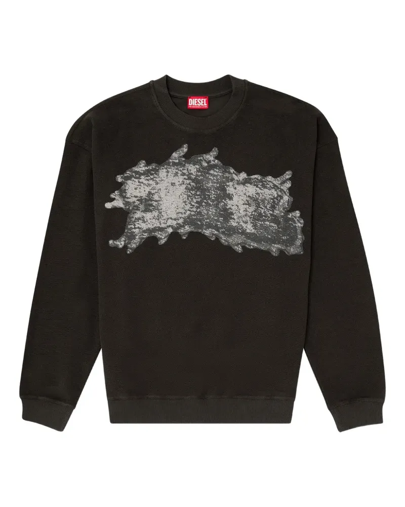 Diesel graffiti-print sweatshirt - Schwarz Schwarz