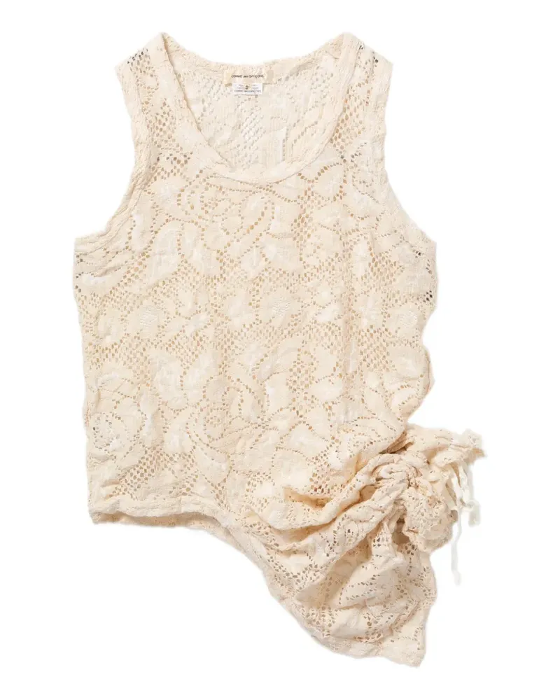 Comme des Garçons Top mit Blumen-Stickereien - Nude Nude