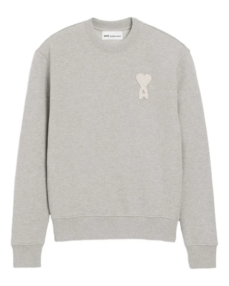 AMI Paris Ami de Coeur Sweatshirt mit Logo-Patch - Grau Grau