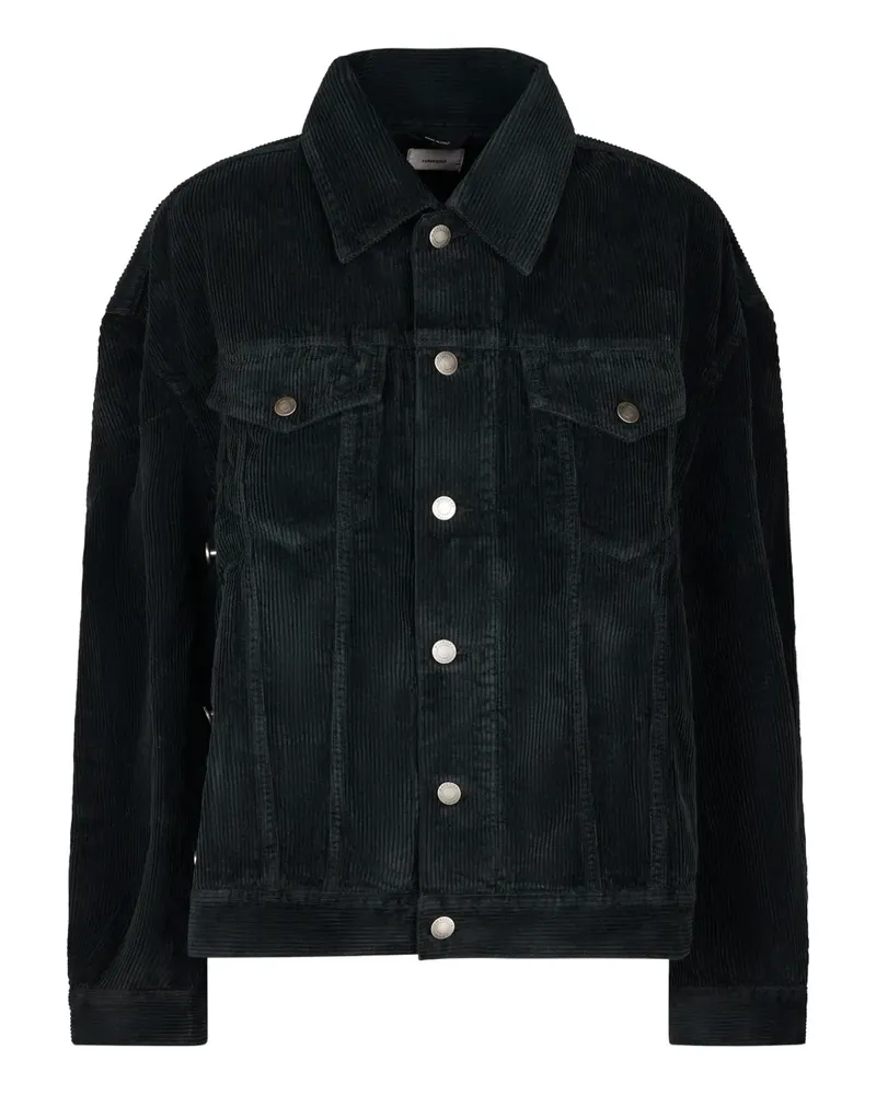 Haikure corduroy button jacket - Schwarz Schwarz