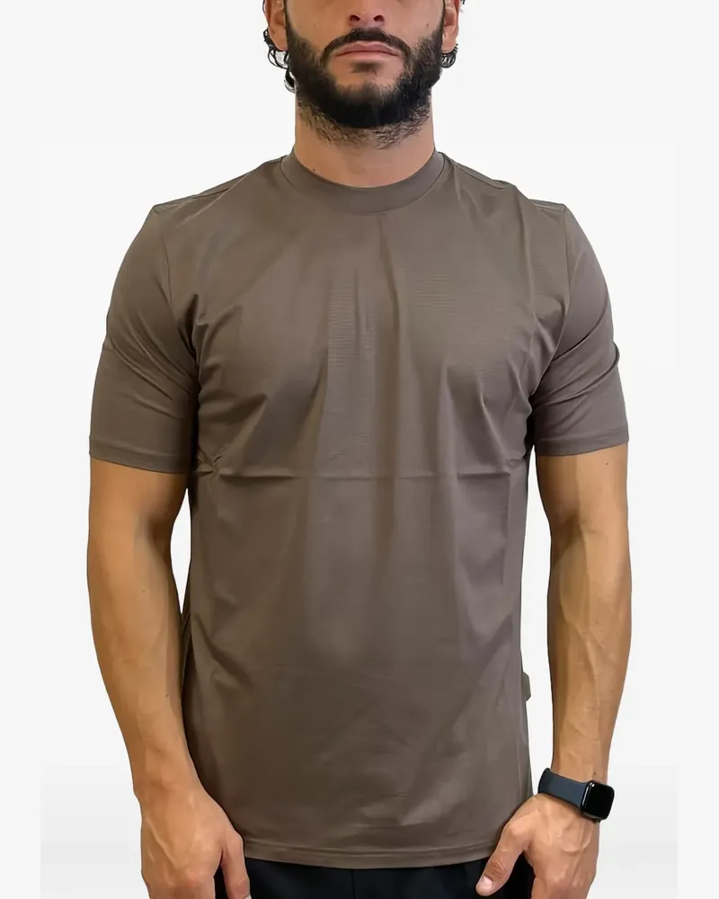 Yes London T-Shirt mit Rundhalsausschnitt - Braun Braun