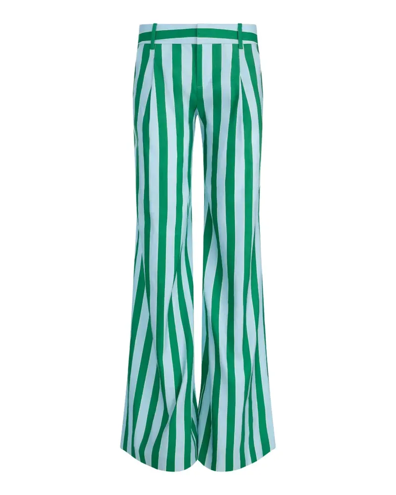 Alice + Olivia Gestreifte Eric Hose - Grün Grün