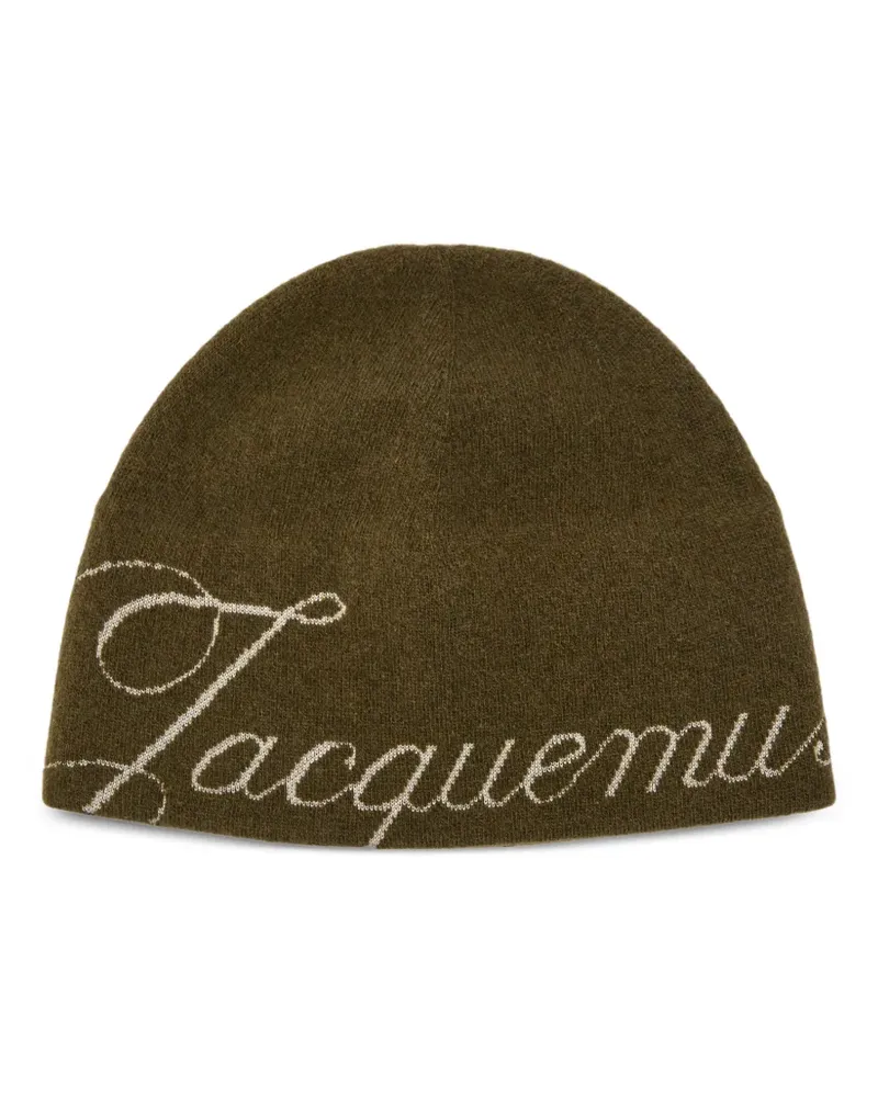 Jacquemus Beanie mit Logo - Grün Grün