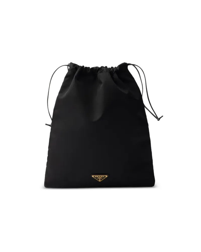 Prada Clutch mit Kordelzug - Schwarz Schwarz