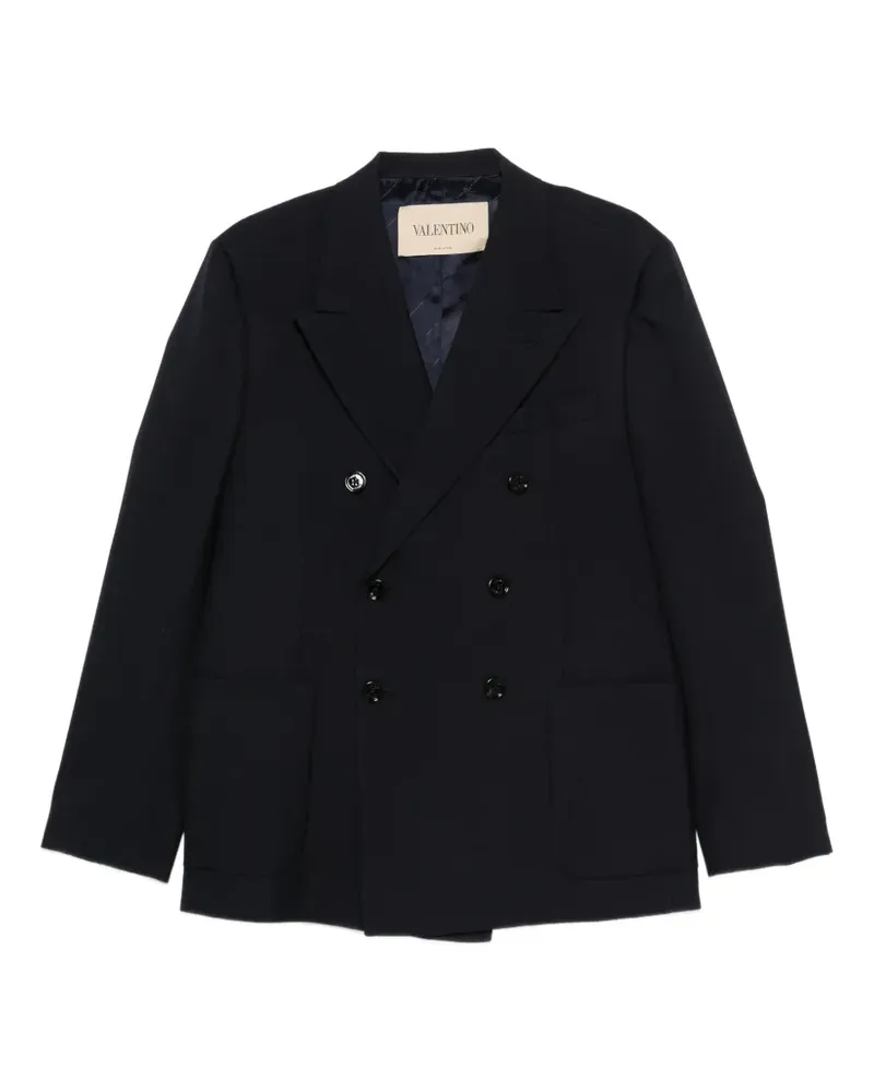 Valentino Garavani double-breasted peak-lapel jacket - Blau Blau