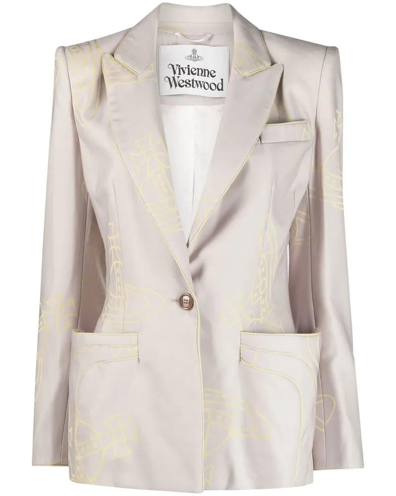 Vivienne Westwood Blazer mit Print Nude