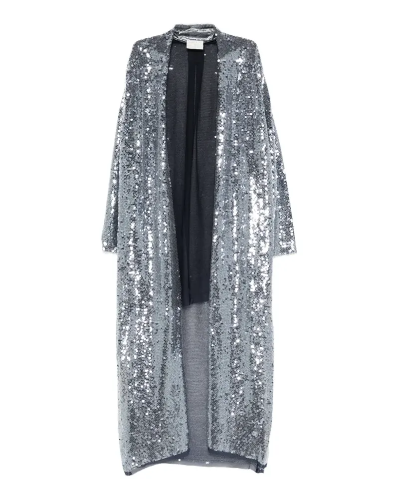 forte_forte sequin-embellished coat - Blau Blau