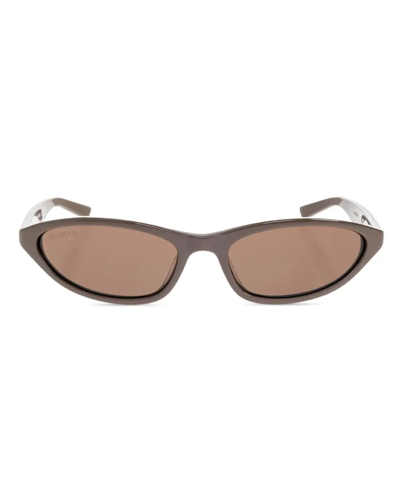 Balenciaga oval-frame sunglasses - Braun Braun