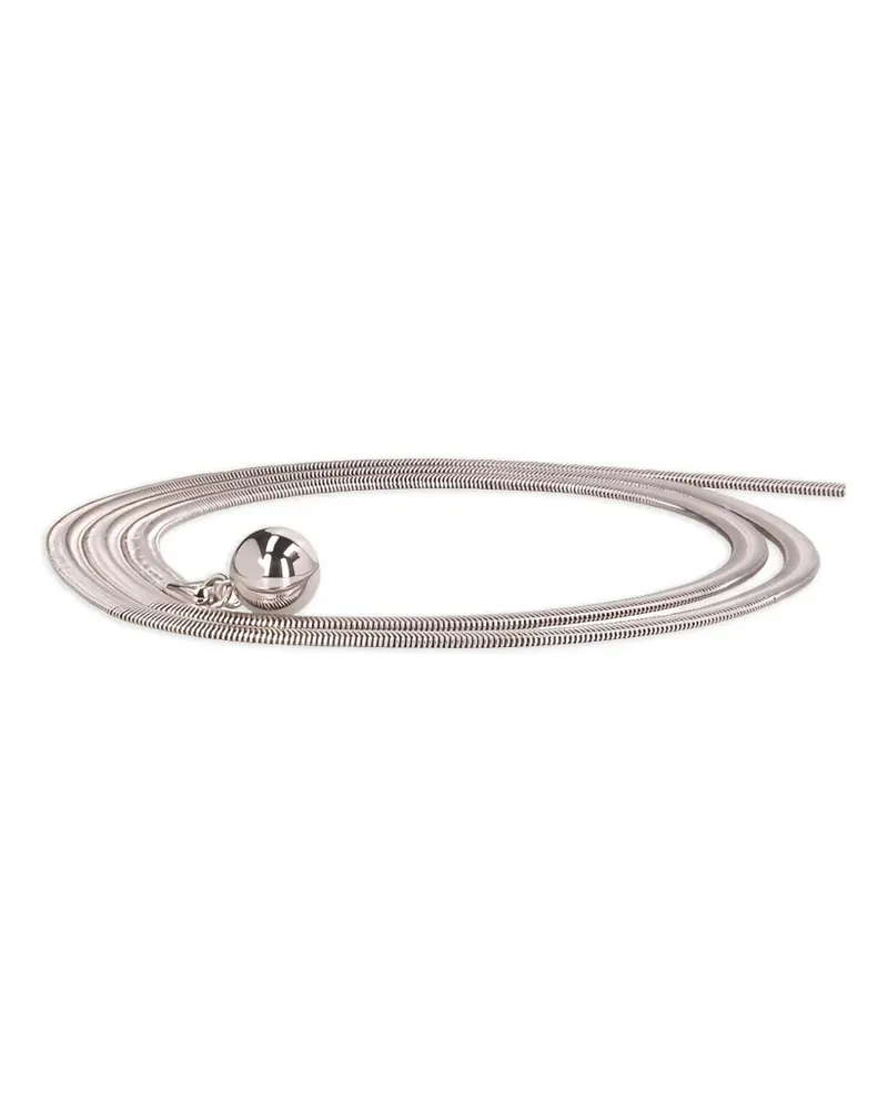 SPORTMAX Vortice ball-detail necklace - Silber Silber
