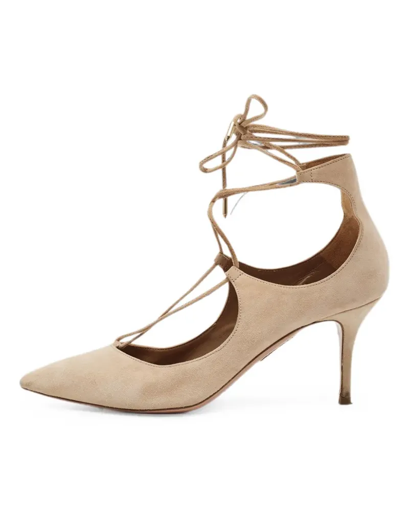 Aquazzura Christy pointed-toe pumps - Nude Nude