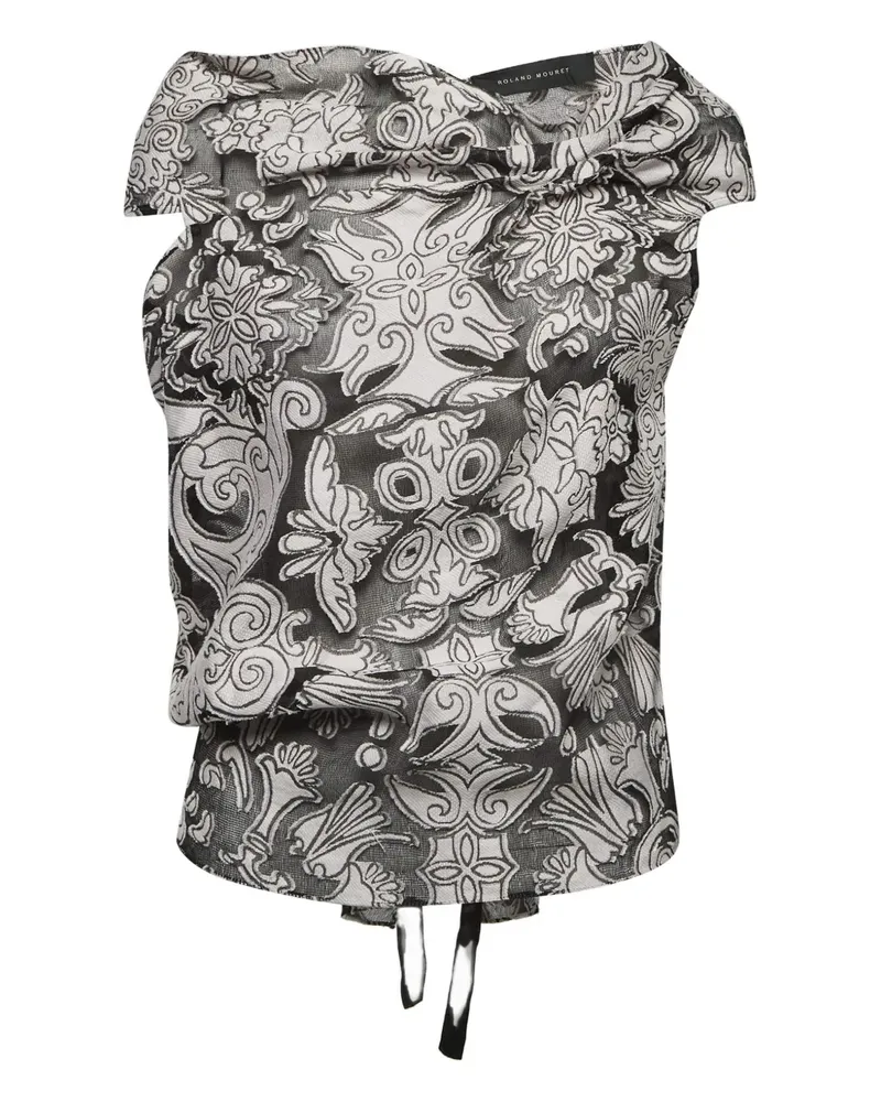 Roland Mouret Drapiertes Top - Weiß Weiß