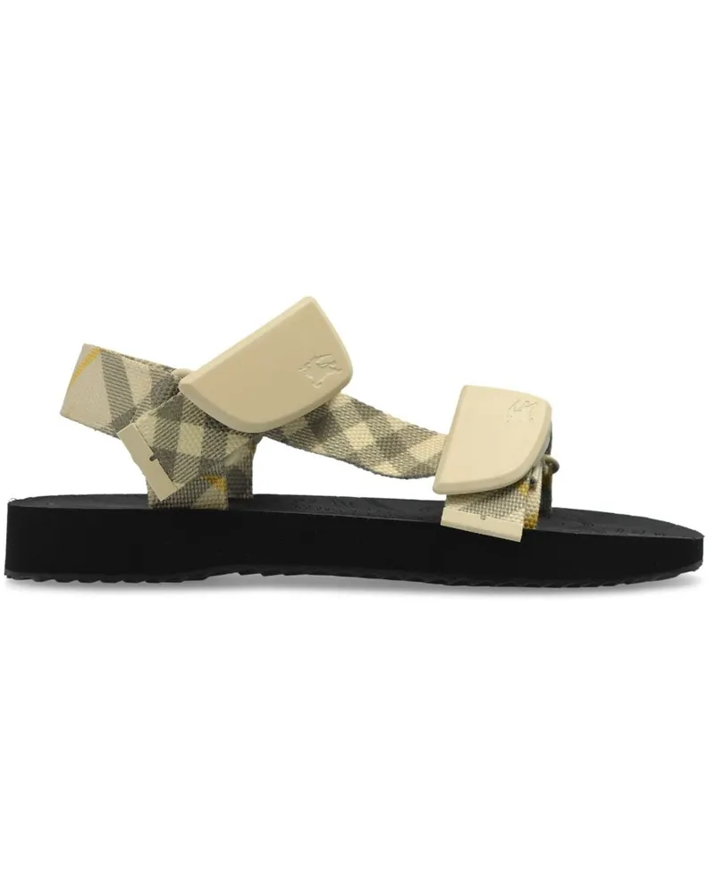Burberry Check Trek Sandalen mit Doppelriemen - Nude Nude