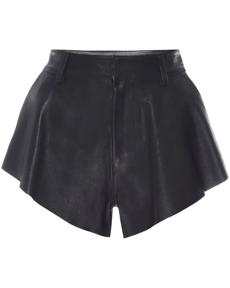 RTA Ledershorts mit weitem Bein Schwarz