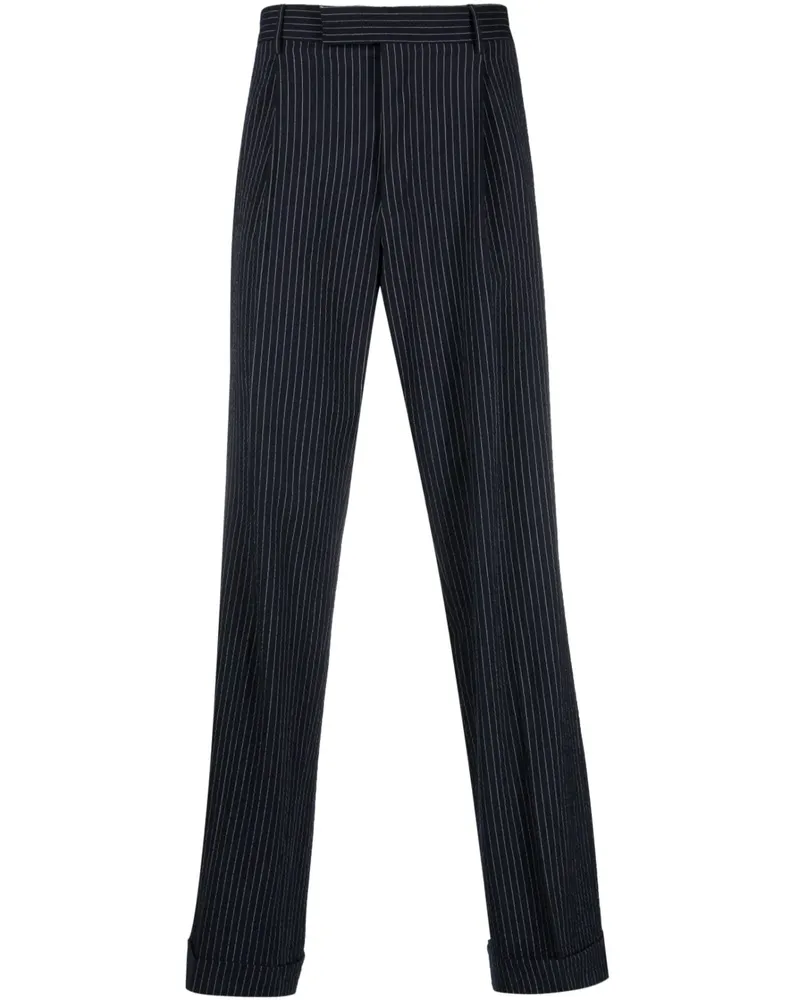 PT TORINO Gerade Hose mit Nadelstreifen - Blau Blau