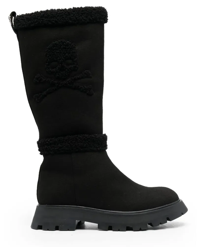 Philipp Plein Skull Bones Stiefel - Schwarz Schwarz