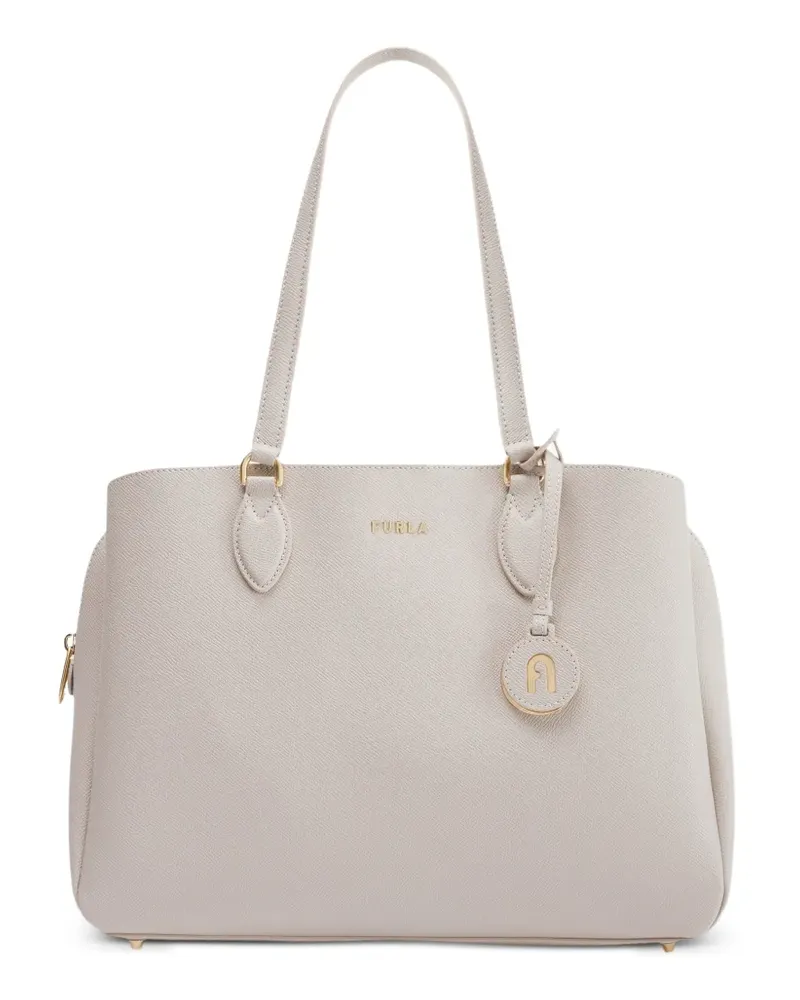 Furla L Minerva logo-appliqué shoulder bag - Weiß Weiß