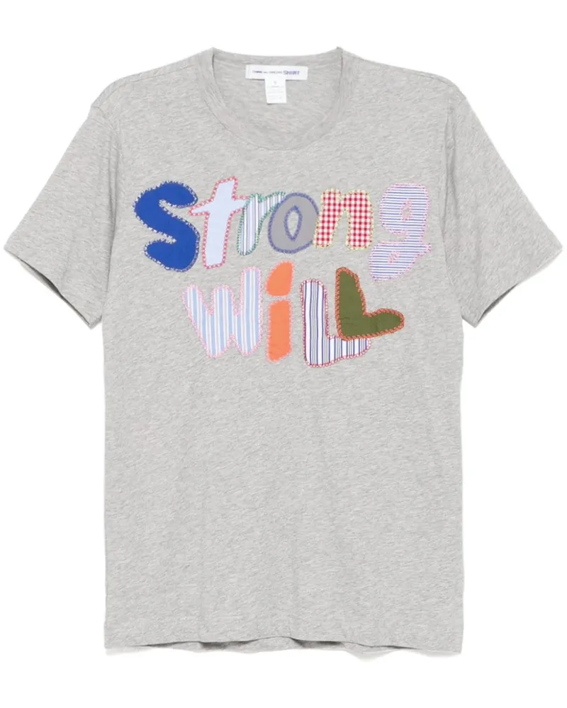Comme des Garçons T-Shirt im Patchwork-Look - Grau Grau