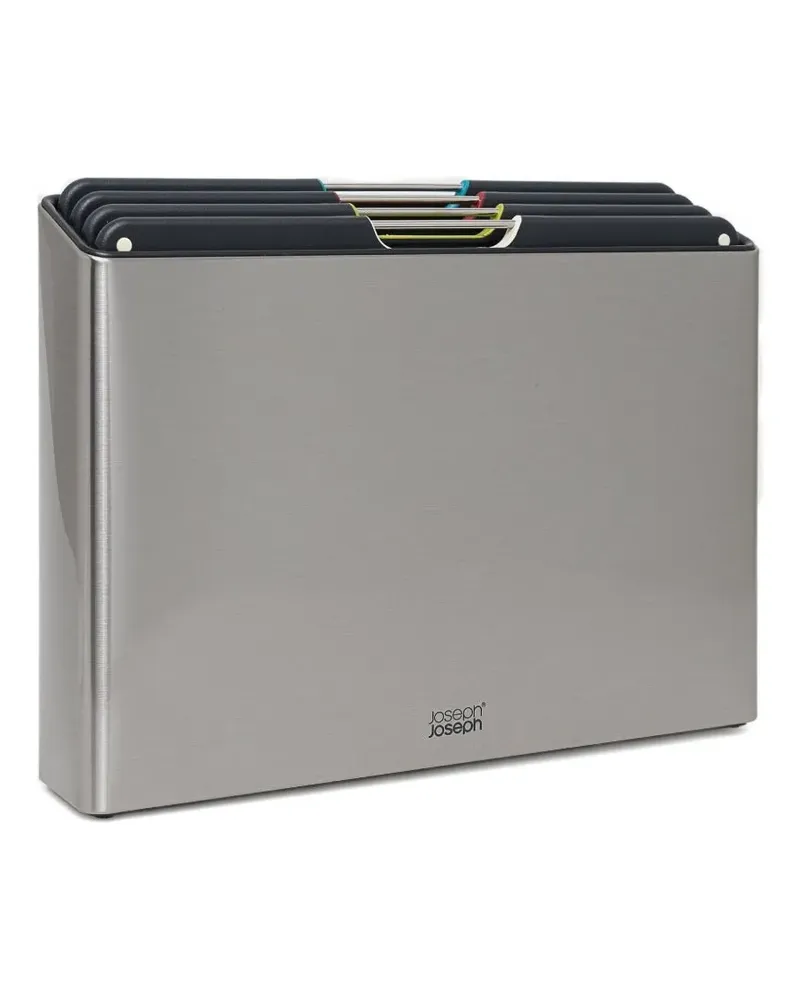 Joseph Joseph Folio™ Schneidebretthalter aus Edelstahl (4er-Set) - Silber Silber