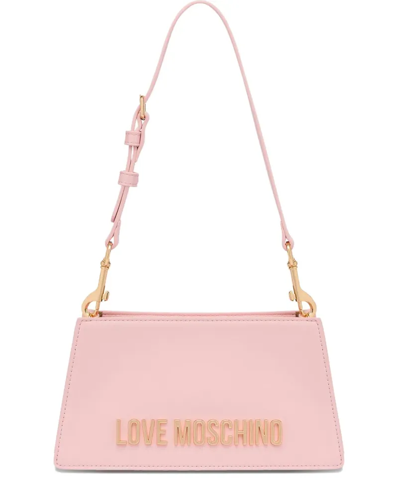 Moschino Schultertasche mit Logo - Rosa Rosa