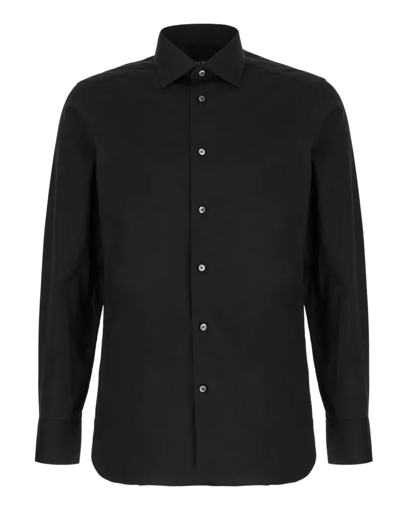 Ermenegildo Zegna Trofeo Comfort Hemd - Schwarz Schwarz