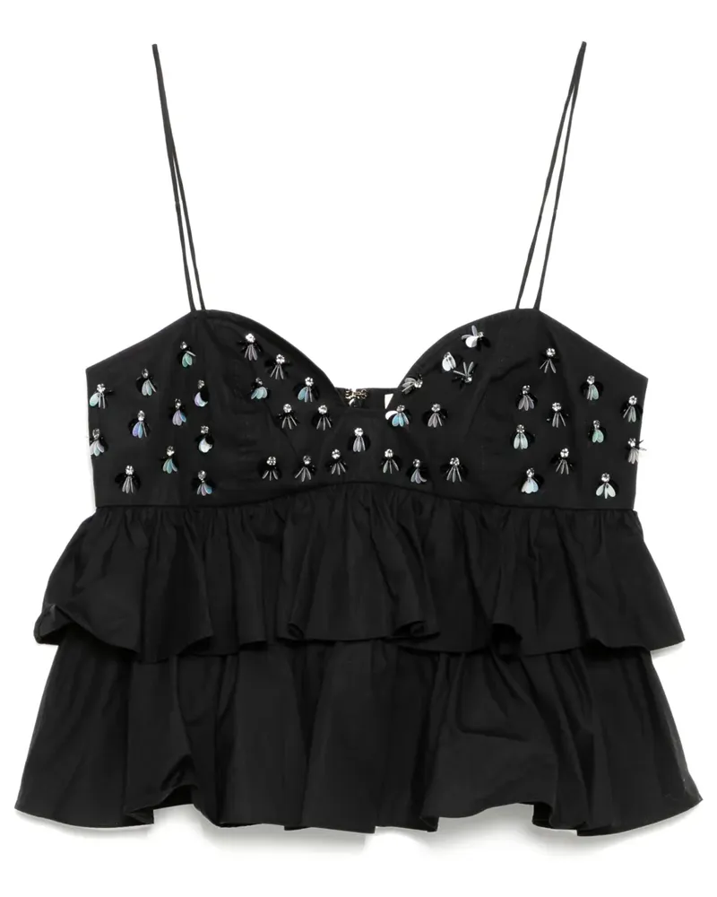 Ulla Johnson Lucia Oberteil - Schwarz Schwarz