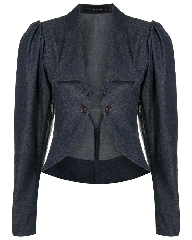 Gloria Coelho Jacke mit Puffärmeln - Blau Blau