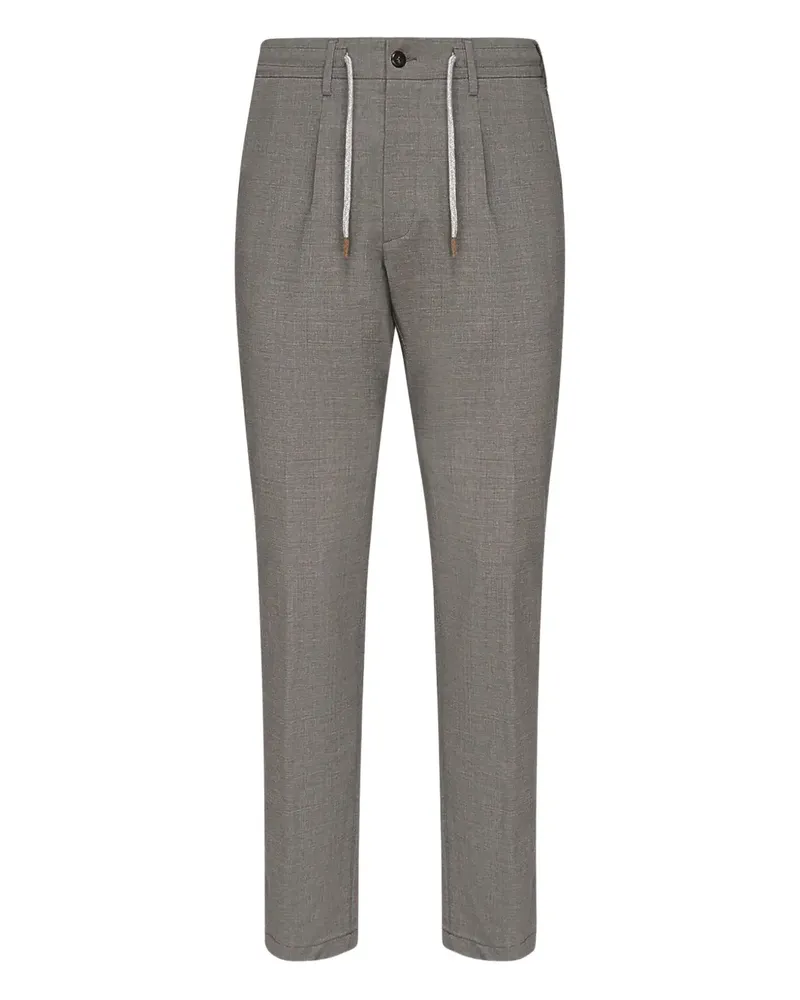 Eleventy Bundfaltenhose mit Kordelzug - Grau Grau