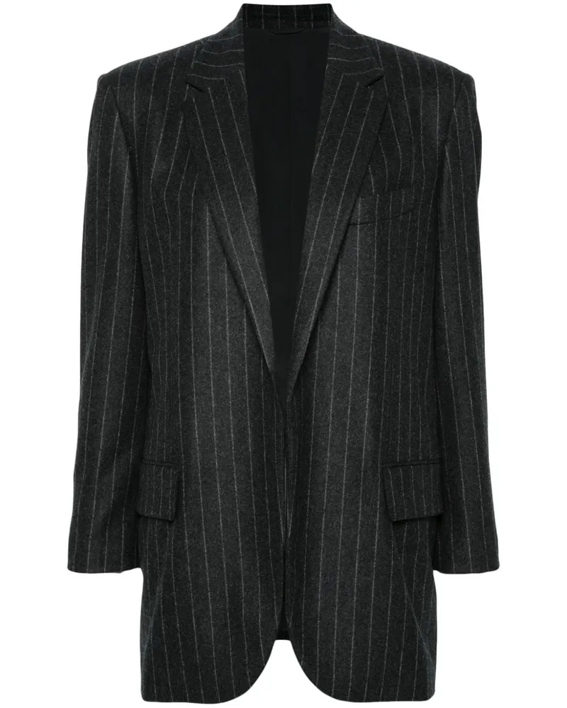 Brunello Cucinelli Wollblazer mit Nadelstreifen - Grau Grau