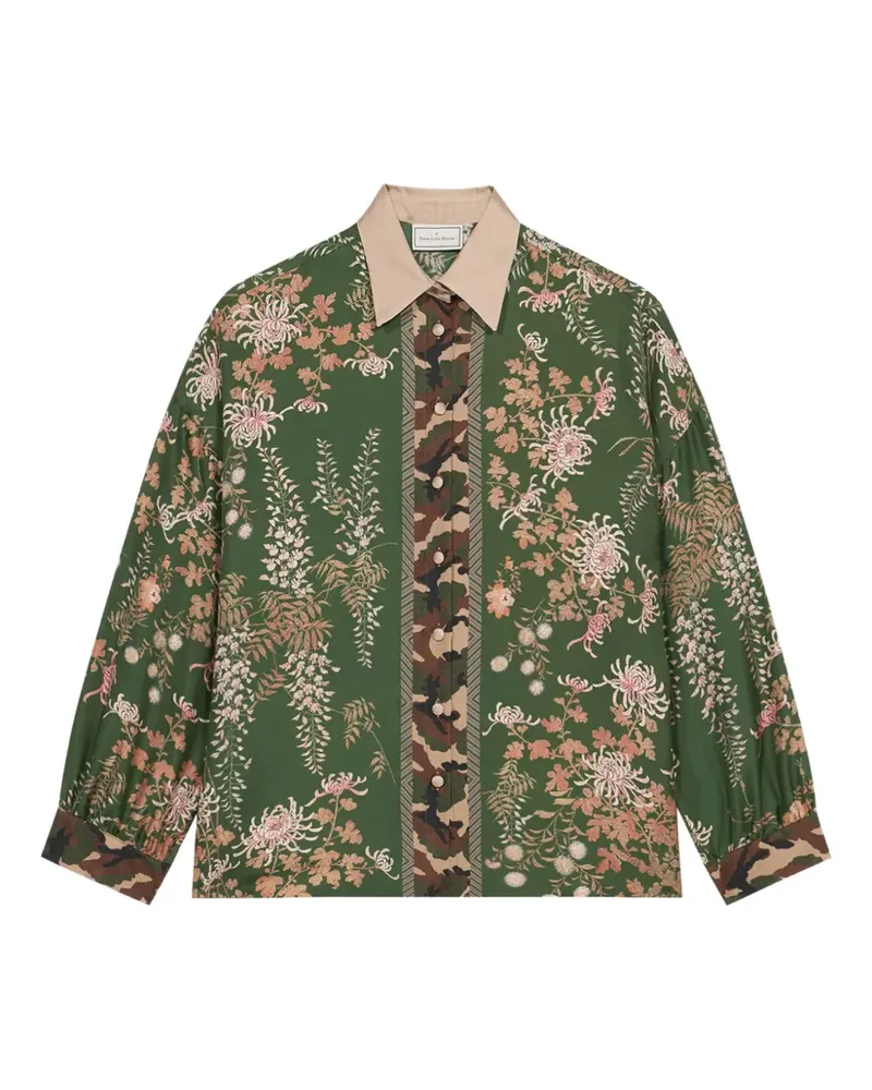 Pierre-Louis Mascia Hemd mit Camouflage-Print - Grün Grün