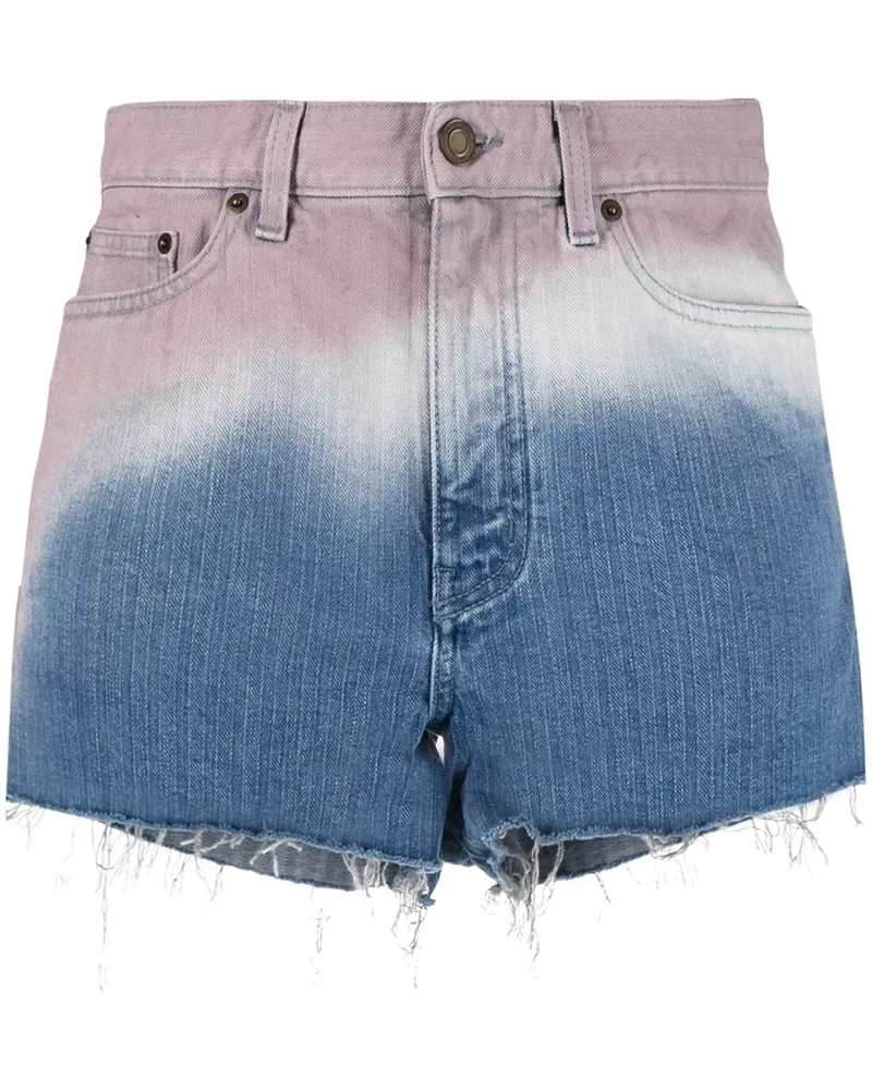 Saint Laurent Shorts mit Farbverlauf - Blau Blau