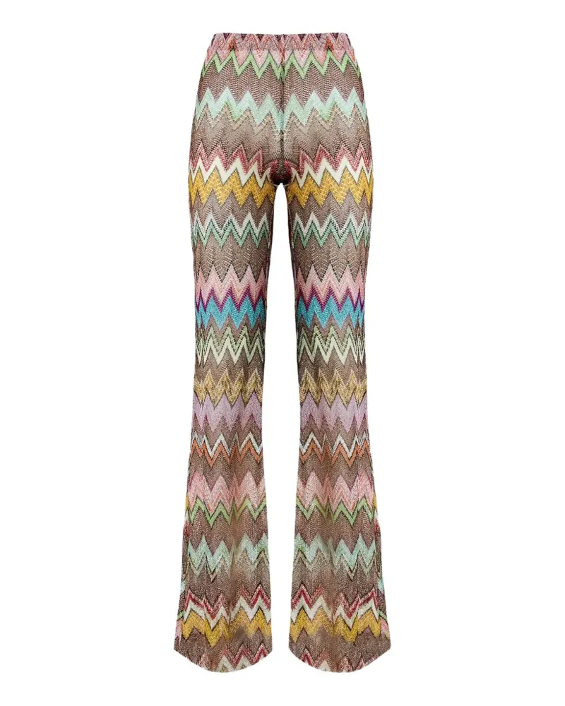 Missoni zigzag beach cover-up trousers - Braun Braun