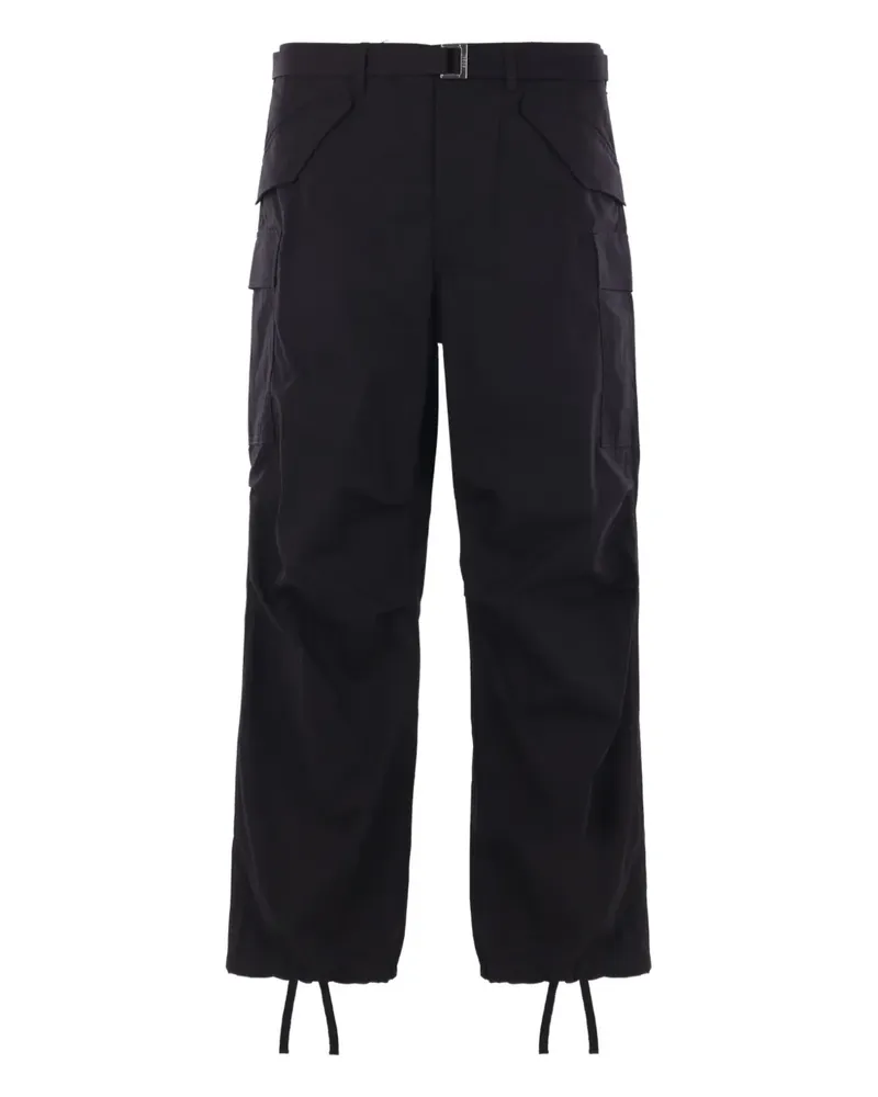Sacai Cargohose mit Gürtel - Schwarz Schwarz