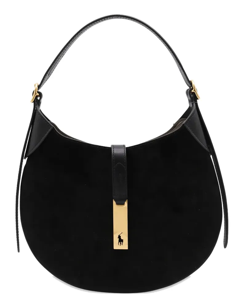 Ralph Lauren Schultertasche aus Wildleder - Schwarz Schwarz